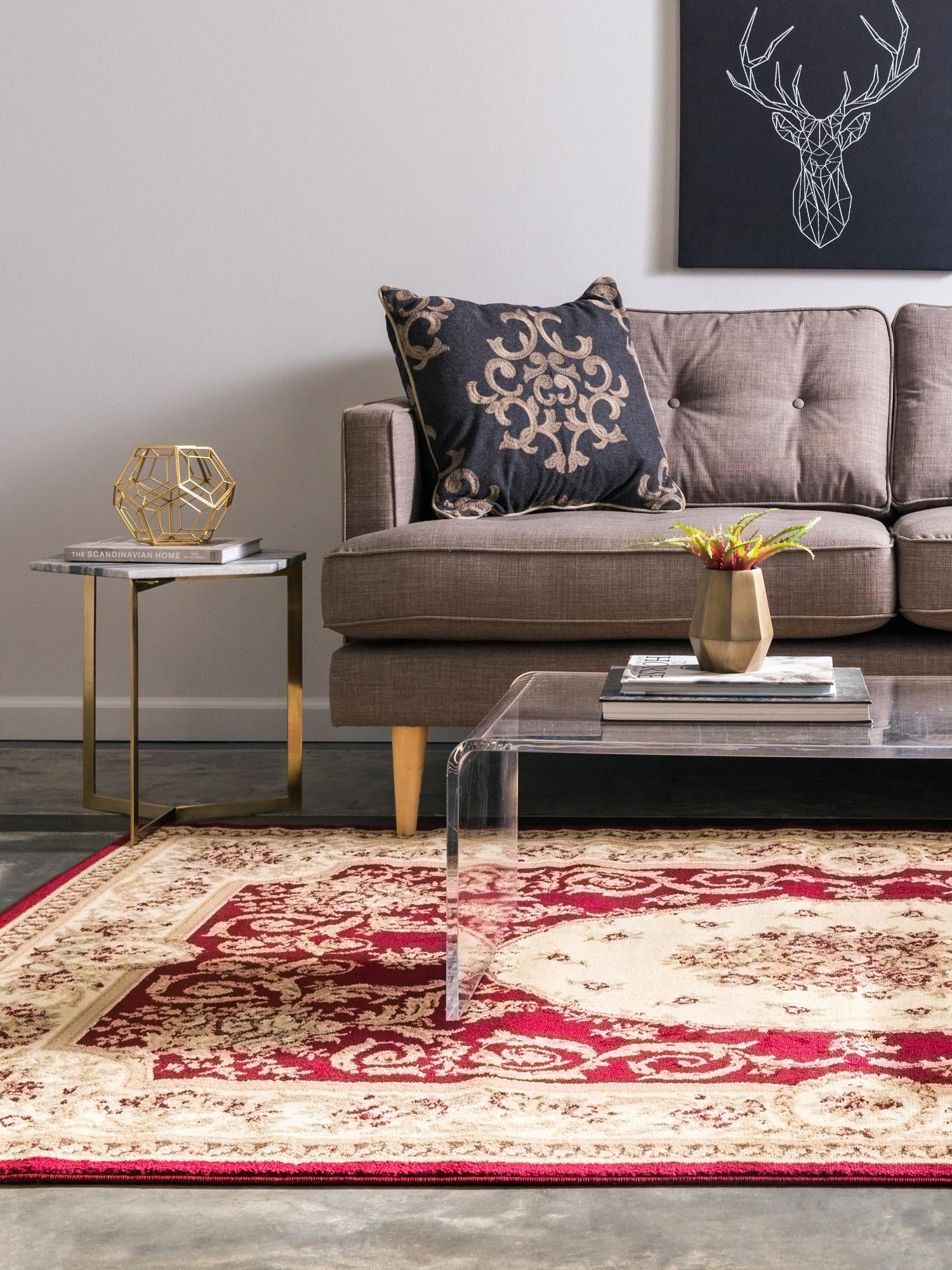 Red 2' 2 x 3' 1 Versailles Rectangle Area Rug