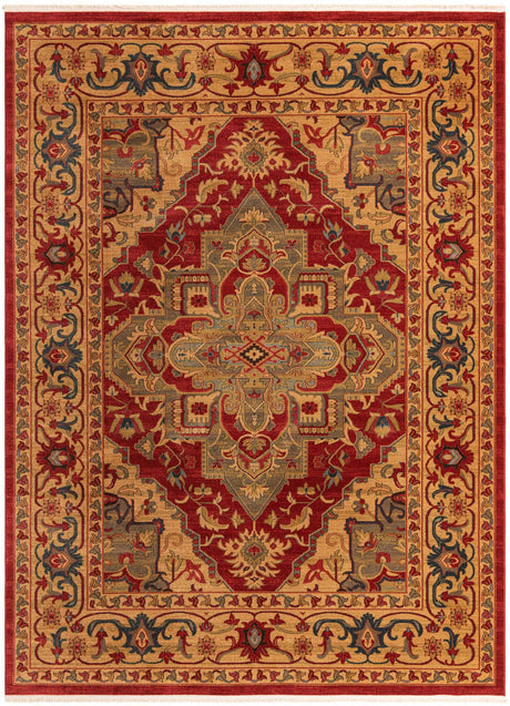 Red 9' x 12' Sahand Rectangle Area Rug Affordable Easy Clean Traditional Design Durable Carpet for Home Interior Design Living Room Dining Office for Sale at Rug Engine