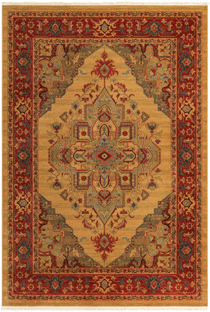 Tan 7' 1 x 10' Sahand Rectangle Area Rug Affordable Easy Clean Traditional Design Durable Carpet for Home Interior Design Living Room Dining Office for Sale at Rug Engine