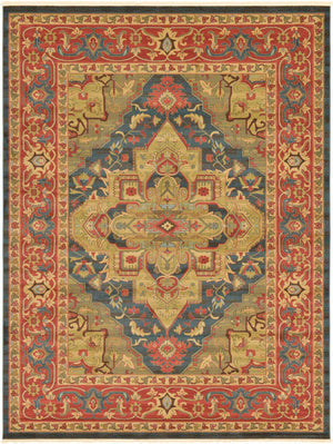 Navy Blue 9' x 12' Sahand Rectangle Area Rug Affordable Easy Clean Traditional Design Durable Carpet for Home Interior Design Living Room Dining Office for Sale at Rug Engine