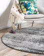 Dark Gray 6' 1 x 6' 1 Del Mar Round Area Rug 100% Polypropylene Easy Clean Stain Resistant Vivid Modern Carpet Mat for Home Decor Interior Designing for Sale at Rug Engine