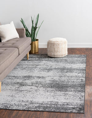 Dark Gray 7' 1 x 10' Del Mar Rectangle Area Rug 100% Polypropylene Easy Clean Stain Resistant Vivid Modern Carpet Mat for Home Decor Interior Designing for Sale at Rug Engine