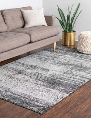 Dark Gray 5' 3 x 8' Del Mar Rectangle Area Rug 100% Polypropylene Easy Clean Stain Resistant Vivid Modern Carpet Mat for Home Decor Interior Designing for Sale at Rug Engine