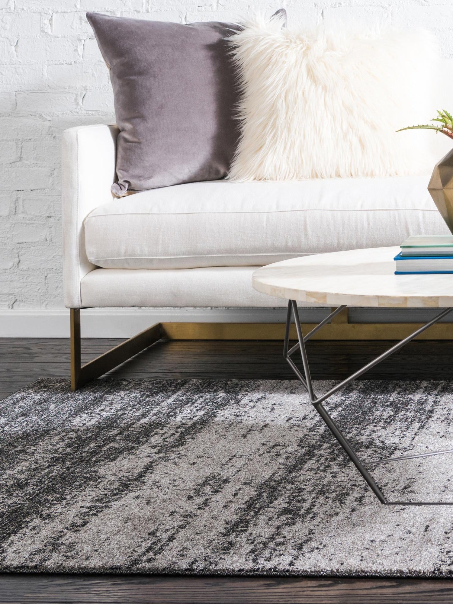 Dark Gray 9' x 12' Del Mar Rectangle Area Rug 100% Polypropylene Easy Clean Stain Resistant Vivid Modern Carpet Mat for Home Decor Interior Designing for Sale at Rug Engine