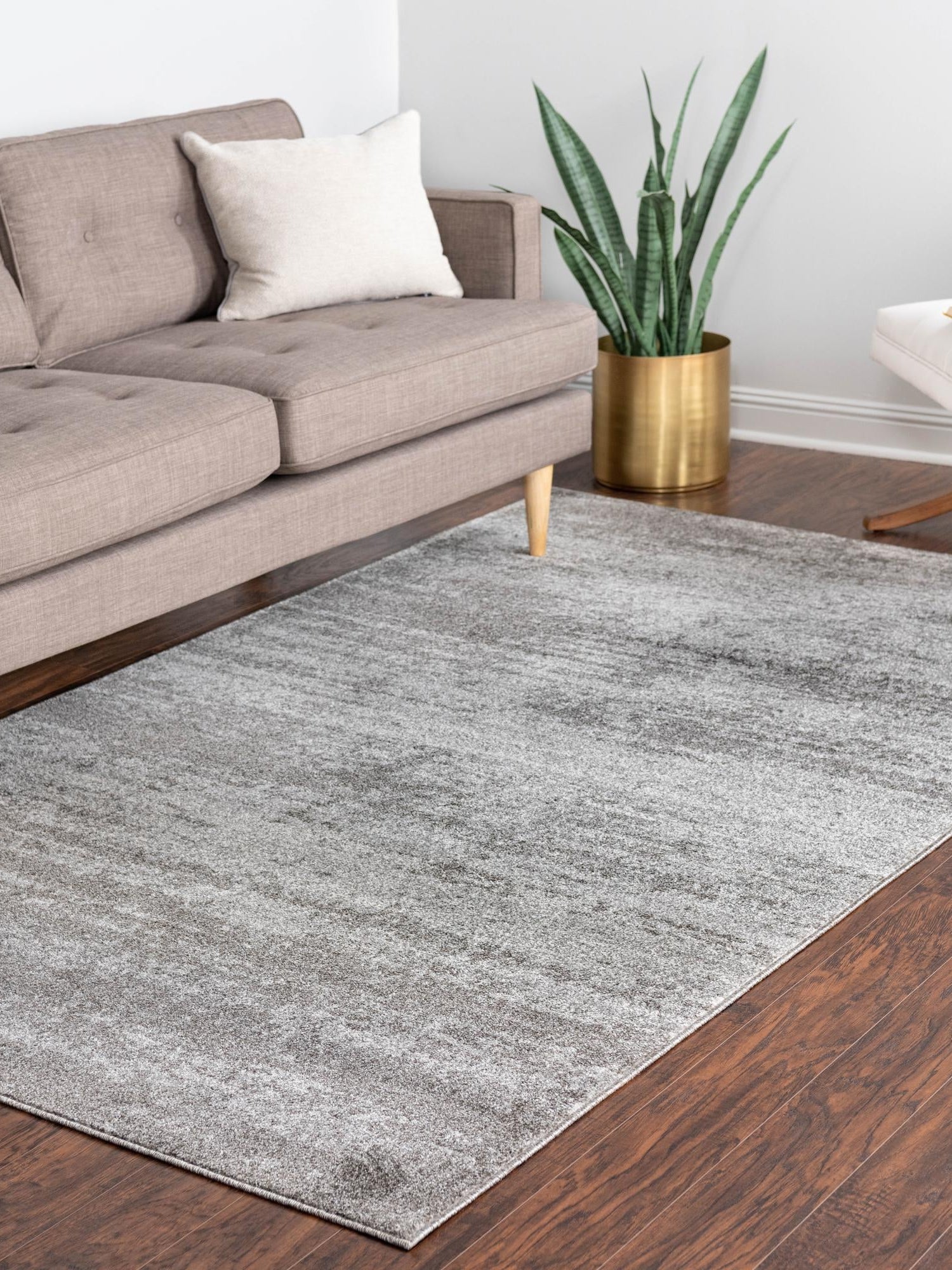 Gray 5' 3 x 8' Del Mar Rectangle Area Rug 100% Polypropylene Easy Clean Stain Resistant Vivid Modern Carpet Mat for Home Decor Interior Designing for Sale at Rug Engine