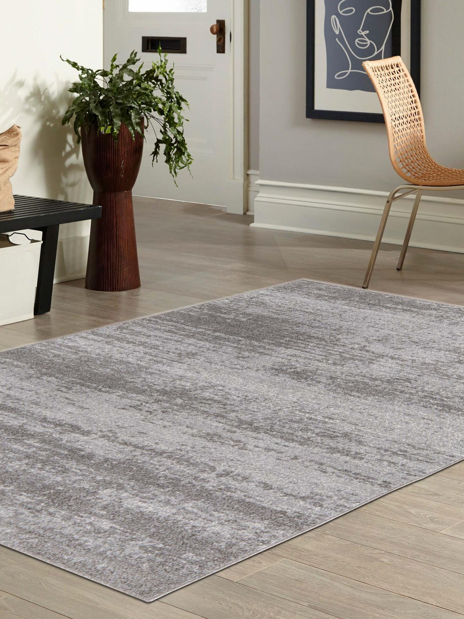 Gray 10' x 13' 1 Del Mar Rectangle Area Rug 100% Polypropylene Easy Clean Stain Resistant Vivid Modern Carpet Mat for Home Decor Interior Designing for Sale at Rug Engine