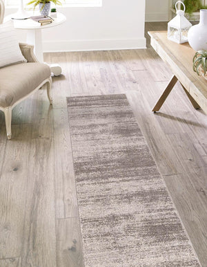 Gray 2' 7 x 10' Del Mar Runner Area Rug 100% Polypropylene Easy Clean Stain Resistant Vivid Modern Carpet Mat for Home Decor Interior Designing for Sale at Rug Engine