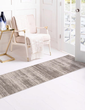 Gray 2' 7 x 10' Del Mar Runner Area Rug 100% Polypropylene Easy Clean Stain Resistant Vivid Modern Carpet Mat for Home Decor Interior Designing for Sale at Rug Engine