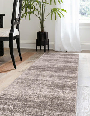 Gray 2' 7 x 10' Del Mar Runner Area Rug 100% Polypropylene Easy Clean Stain Resistant Vivid Modern Carpet Mat for Home Decor Interior Designing for Sale at Rug Engine