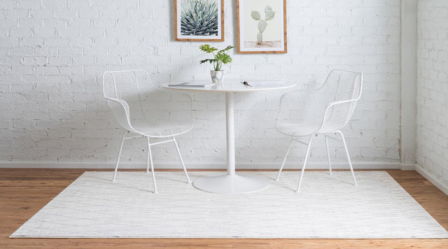 Ivory 3' 3 x 5' 3 Fez Rectangle Area Rug Geometric 100% Polypropylene Easy Clean Stain Resistant Carpet for Living, Dining, Office, Dorms for Sale at Rug Engine