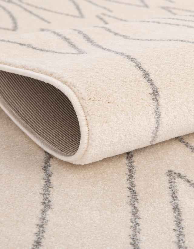 Ivory 3' 3 x 5' 3 Fez Rectangle Area Rug Geometric 100% Polypropylene Easy Clean Stain Resistant Carpet for Living, Dining, Office, Dorms for Sale at Rug Engine
