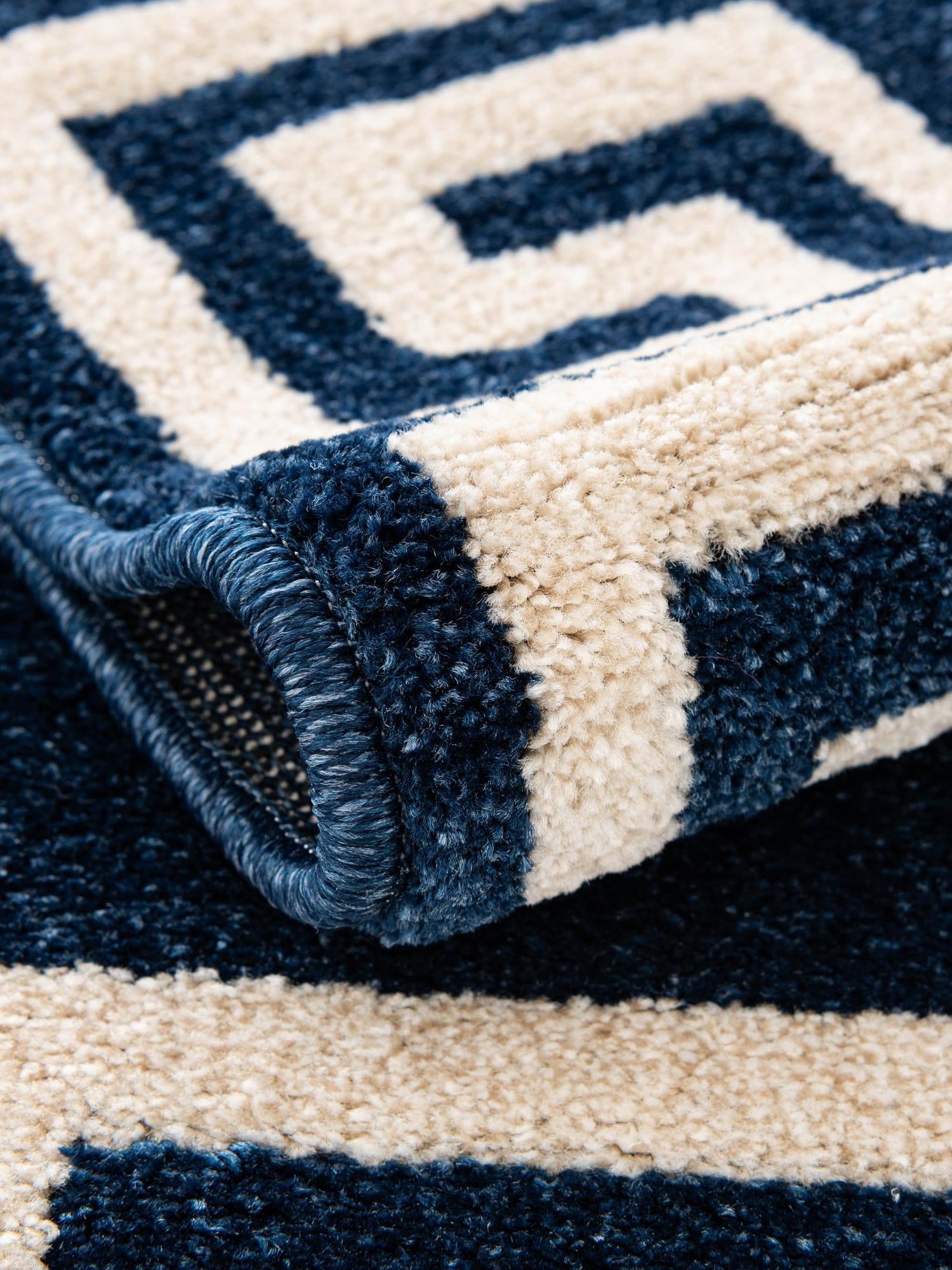 Navy Blue 5' 3 x 8' Athens Rectangle Area Rug 100% Polypropylene With Cotton Backing Easy Clean Indoor Living Dining Room Bedroom Office Carpet for Sale at Rug Engine