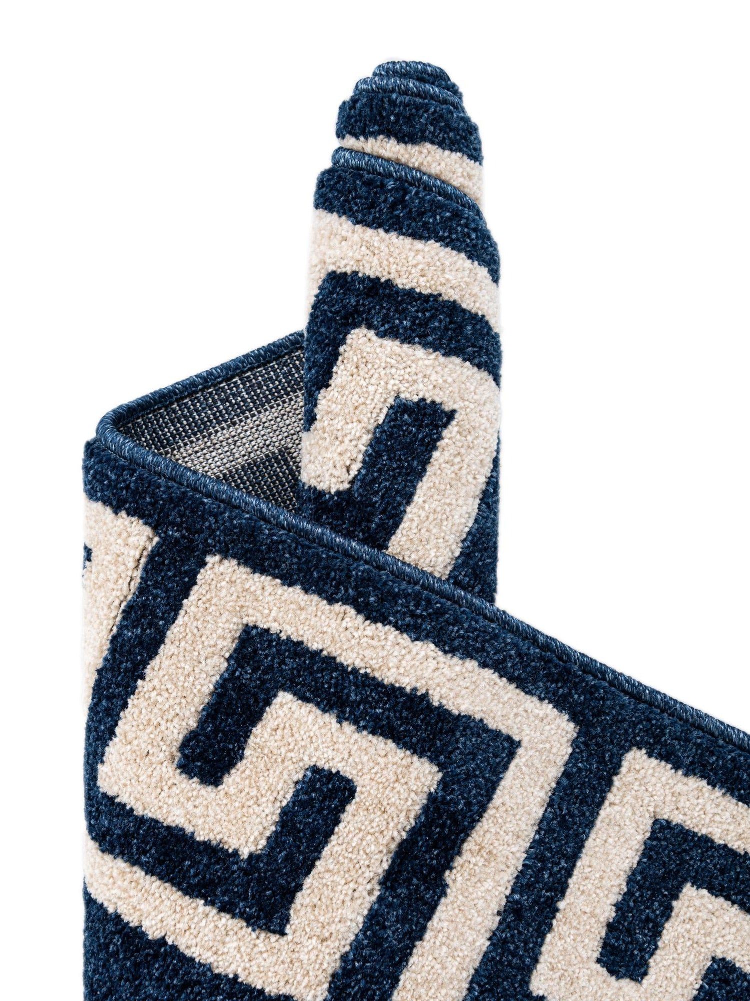 Navy Blue 5' 3 x 8' Athens Rectangle Area Rug 100% Polypropylene With Cotton Backing Easy Clean Indoor Living Dining Room Bedroom Office Carpet for Sale at Rug Engine