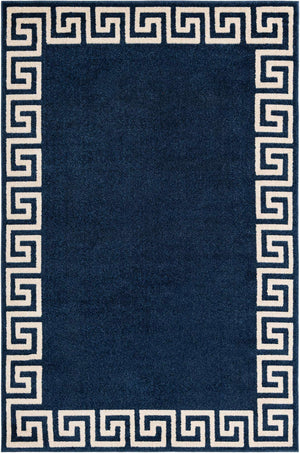 Navy Blue 5' 3 x 8' Athens Rectangle Area Rug 100% Polypropylene With Cotton Backing Easy Clean Indoor Living Dining Room Bedroom Office Carpet for Sale at Rug Engine