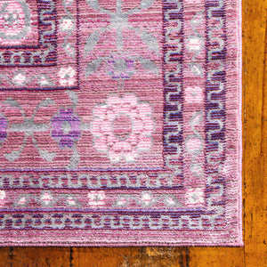 Pink 9' x 12' 2 Austin Rectangle Area Rug 100% Polyester Durable Cotton Backing Living Dining Room Bedroom Office Vintage Decor Carpet for Sale at Rug Engine