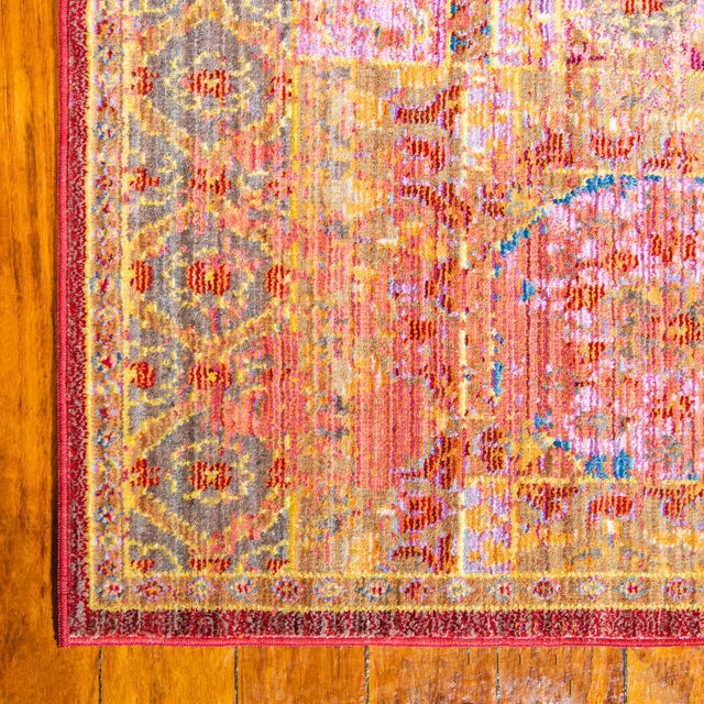 Peach 8' x 11' Austin Rectangle Area Rug 100% Polyester Durable Cotton Backing Living Dining Room Bedroom Office Vintage Decor Carpet for Sale at Rug Engine