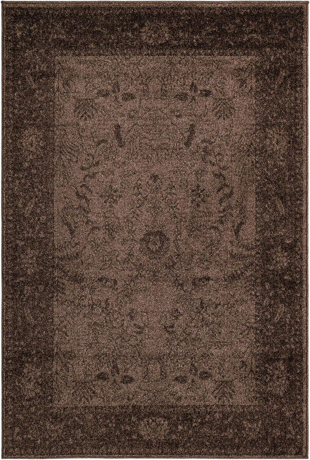 Brown 4' 1 x 6' 1 La Jolla Rectangle Area Rug 100% Polypropylene Traditional Pattern Easy Clean Carpet for Living, Dining, Bedroom, Office for Sale at Rug Engine