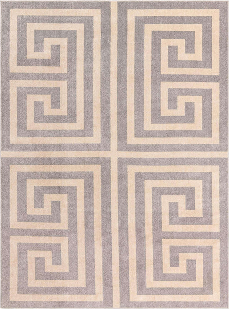 Gray 9' x 12' Athens Rectangle Area Rug 100% Polypropylene With Cotton Backing Easy Clean Indoor Living Dining Room Bedroom Office Carpet for Sale at Rug Engine