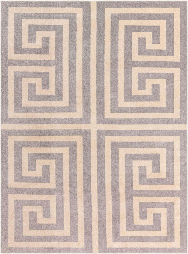 Gray 9' x 12' Athens Rectangle Area Rug 100% Polypropylene With Cotton Backing Easy Clean Indoor Living Dining Room Bedroom Office Carpet for Sale at Rug Engine