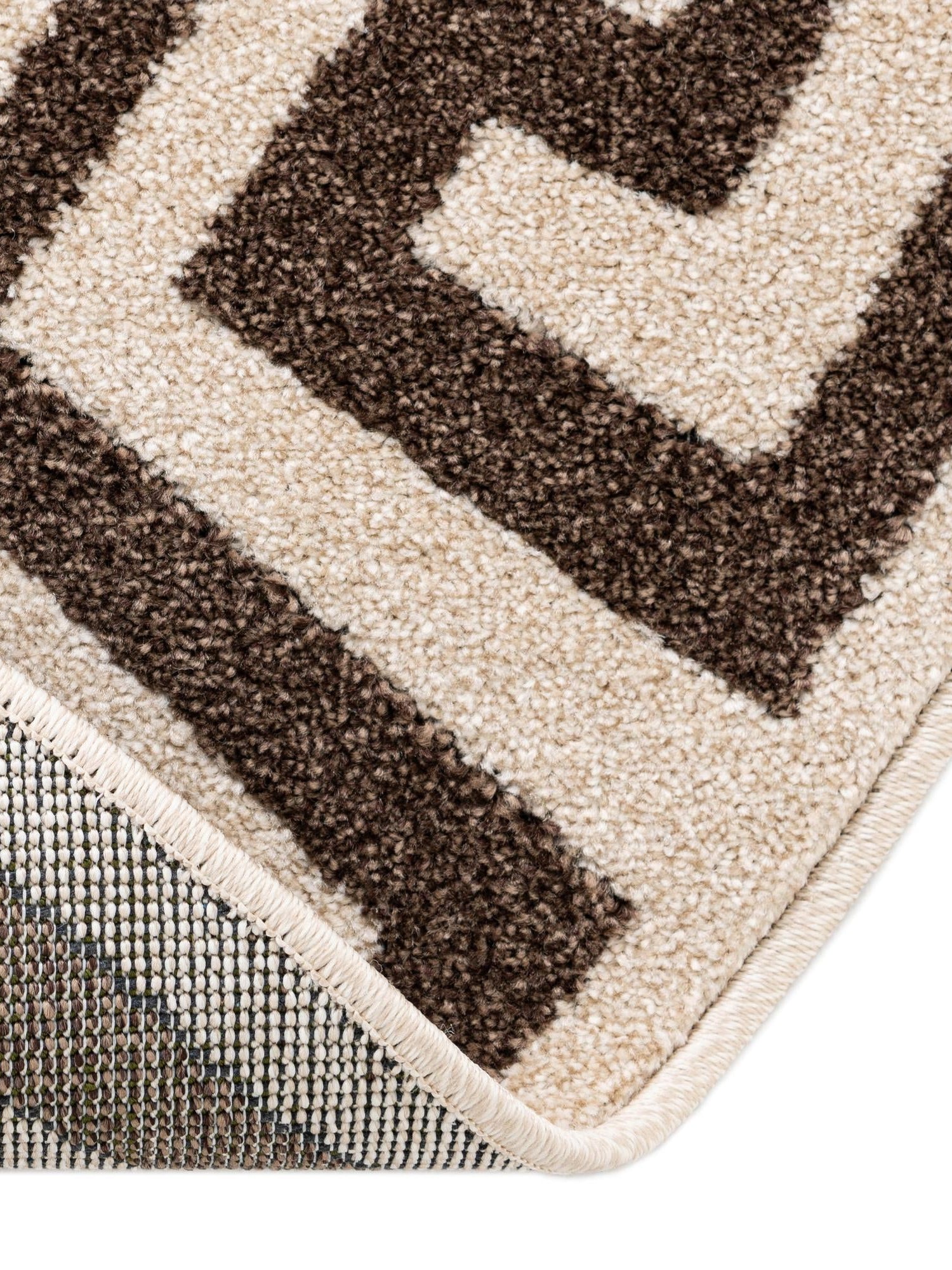 Beige and Brown 7' 10 x 7' 10 Athens Round Area Rug 100% Polypropylene With Cotton Backing Easy Clean Indoor Living Dining Room Bedroom Office Carpet for Sale at Rug Engine