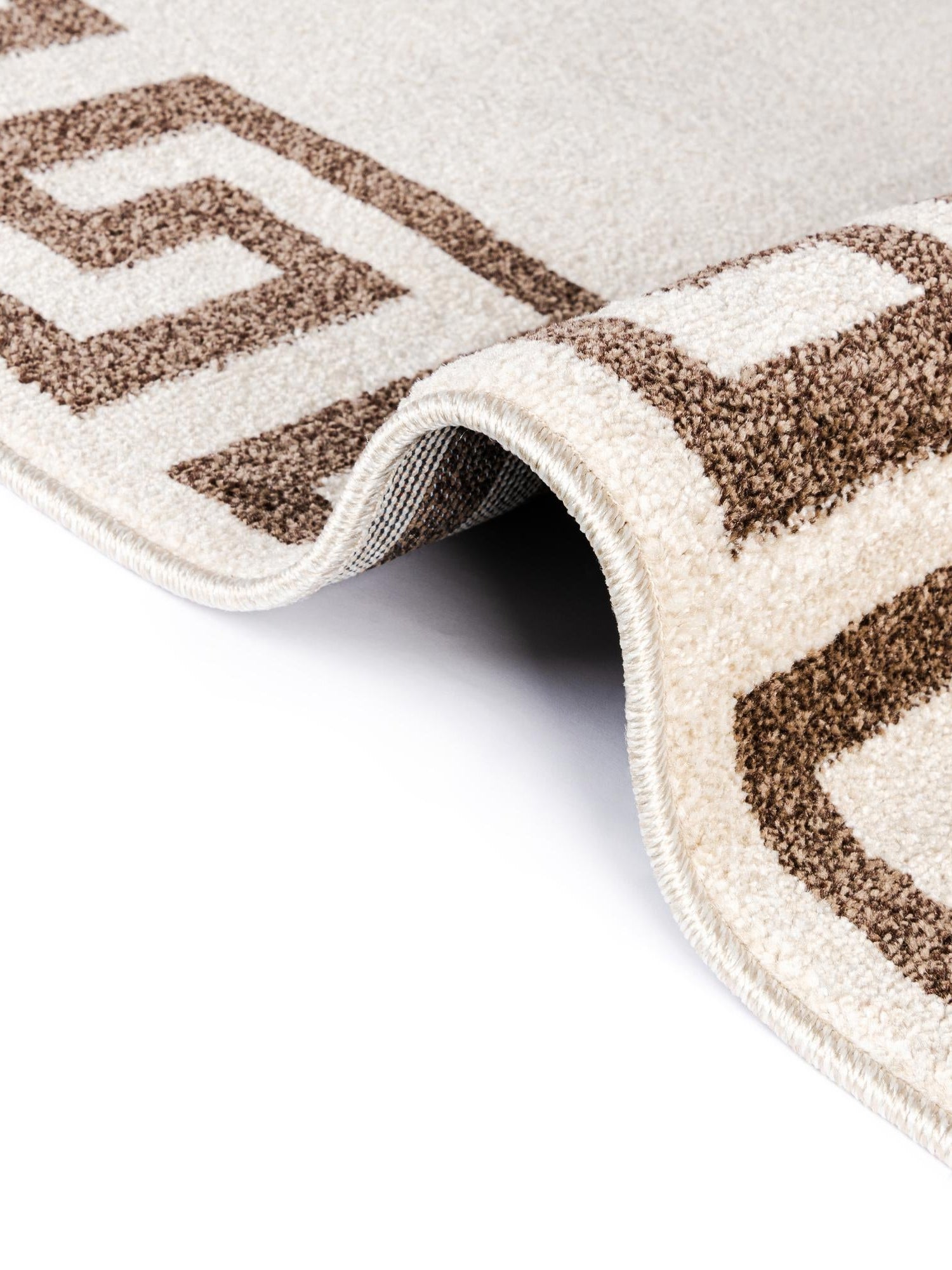 Beige and Brown 7' 10 x 7' 10 Athens Round Area Rug 100% Polypropylene With Cotton Backing Easy Clean Indoor Living Dining Room Bedroom Office Carpet for Sale at Rug Engine