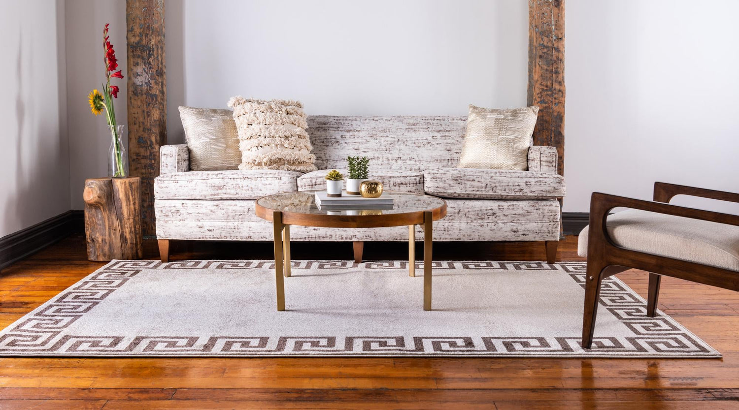 Beige and Brown 3' 1 x 5' 3 Athens Rectangle Area Rug 100% Polypropylene With Cotton Backing Easy Clean Indoor Living Dining Room Bedroom Office Carpet for Sale at Rug Engine