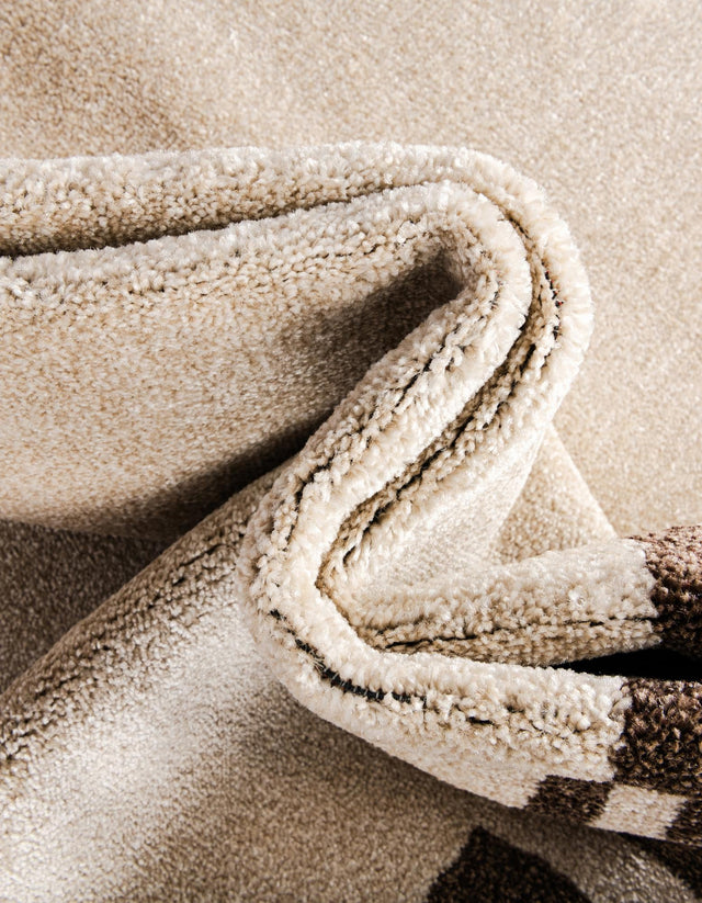 Beige and Brown 3' 1 x 5' 3 Athens Rectangle Area Rug 100% Polypropylene With Cotton Backing Easy Clean Indoor Living Dining Room Bedroom Office Carpet for Sale at Rug Engine