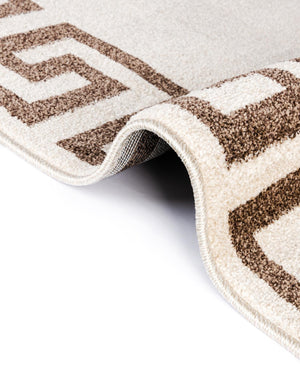 Beige and Brown 2' x 3' 1 Athens Rectangle Area Rug 100% Polypropylene With Cotton Backing Easy Clean Indoor Living Dining Room Bedroom Office Carpet for Sale at Rug Engine