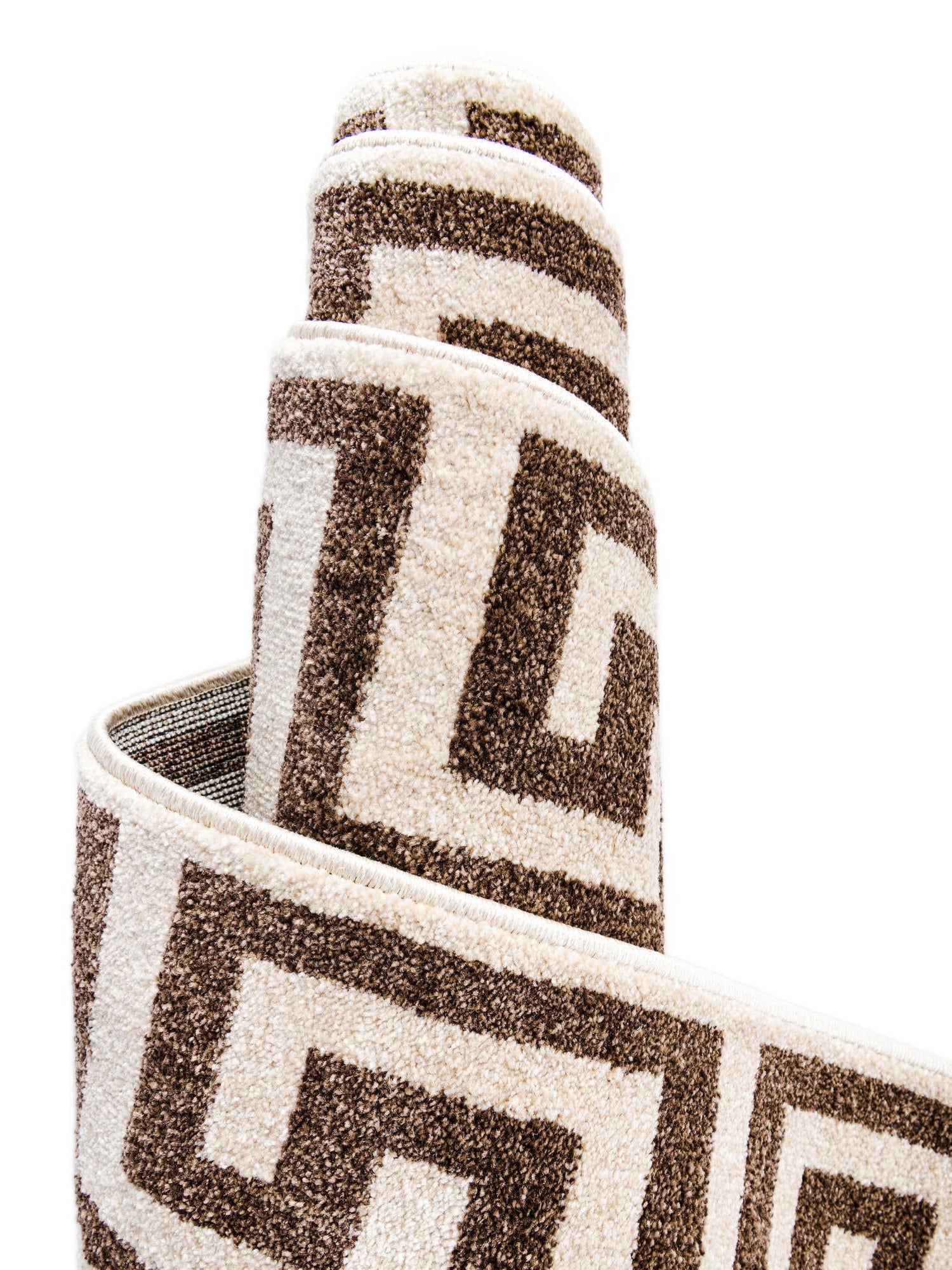 Beige and Brown 5' 3 x 8' Athens Rectangle Area Rug 100% Polypropylene With Cotton Backing Easy Clean Indoor Living Dining Room Bedroom Office Carpet for Sale at Rug Engine