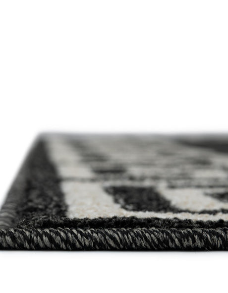 Charcoal 7' 1 x 10' Athens Rectangle Area Rug 100% Polypropylene With Cotton Backing Easy Clean Indoor Living Dining Room Bedroom Office Carpet for Sale at Rug Engine