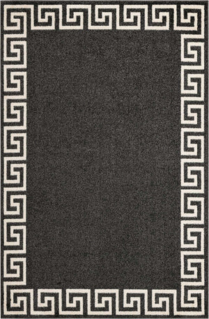 Charcoal 5' 3 x 8' Athens Rectangle Area Rug 100% Polypropylene With Cotton Backing Easy Clean Indoor Living Dining Room Bedroom Office Carpet for Sale at Rug Engine