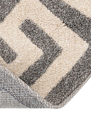 Gray 6' 1 x 6' 1 Athens Round Area Rug 100% Polypropylene With Cotton Backing Easy Clean Indoor Living Dining Room Bedroom Office Carpet for Sale at Rug Engine