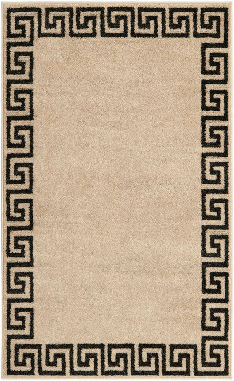 Beige and Gray 3' 1 x 5' 3 Athens Rectangle Area Rug 100% Polypropylene With Cotton Backing Easy Clean Indoor Living Dining Room Bedroom Office Carpet for Sale at Rug Engine