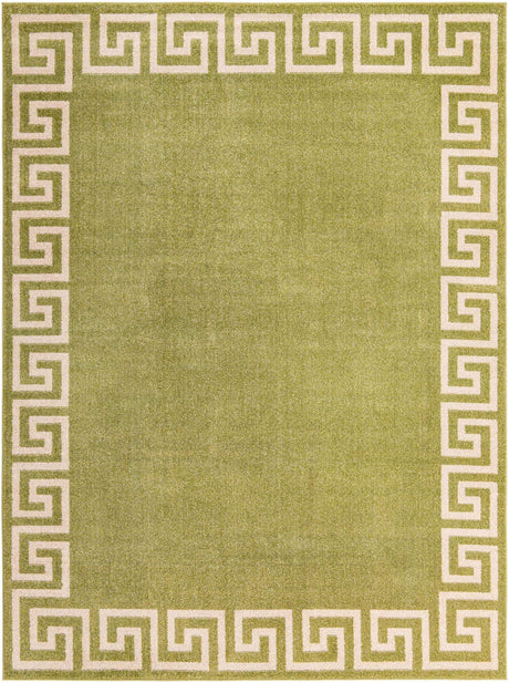 Light Green 9' x 12' Athens Rectangle Area Rug 100% Polypropylene With Cotton Backing Easy Clean Indoor Living Dining Room Bedroom Office Carpet for Sale at Rug Engine