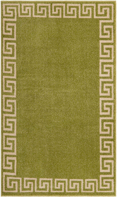 Light Green 3' 1 x 5' 3 Athens Rectangle Area Rug 100% Polypropylene With Cotton Backing Easy Clean Indoor Living Dining Room Bedroom Office Carpet for Sale at Rug Engine
