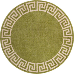 Light Green 7' 10 x 7' 10 Athens Round Area Rug 100% Polypropylene With Cotton Backing Easy Clean Indoor Living Dining Room Bedroom Office Carpet for Sale at Rug Engine