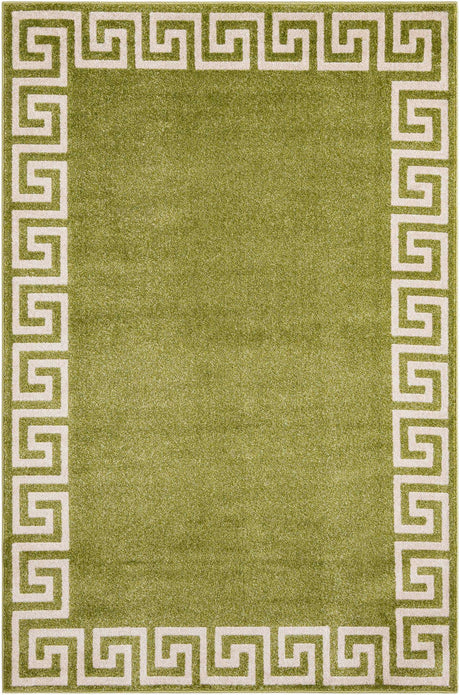 Light Green 5' 3 x 8' Athens Rectangle Area Rug 100% Polypropylene With Cotton Backing Easy Clean Indoor Living Dining Room Bedroom Office Carpet for Sale at Rug Engine
