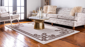 Beige and Brown 9' x 12' 2 Athens Rectangle Rug