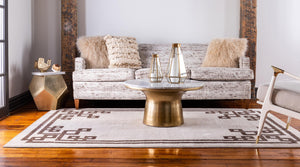 Beige and Brown 7' 1 x 10' Athens Rectangle Area Rug 100% Polypropylene With Cotton Backing Easy Clean Indoor Living Dining Room Bedroom Office Carpet for Sale at Rug Engine