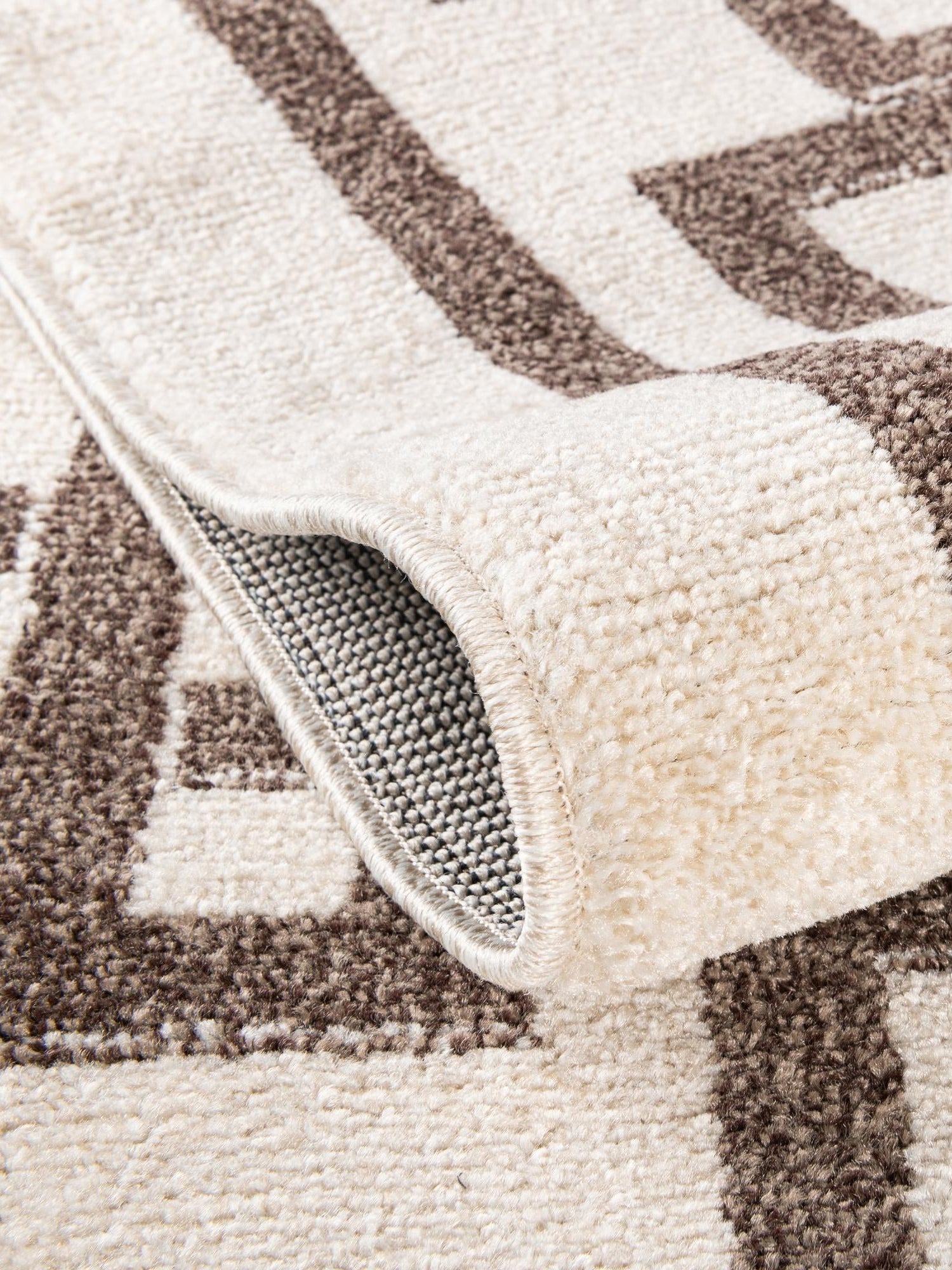 Beige and Brown 3' 3 x 5' 3 Athens Rectangle Area Rug 100% Polypropylene With Cotton Backing Easy Clean Indoor Living Dining Room Bedroom Office Carpet for Sale at Rug Engine