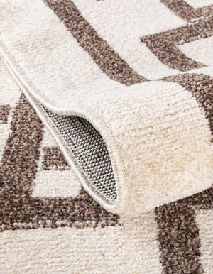 Beige and Brown 9' x 12' 2 Athens Rectangle Rug
