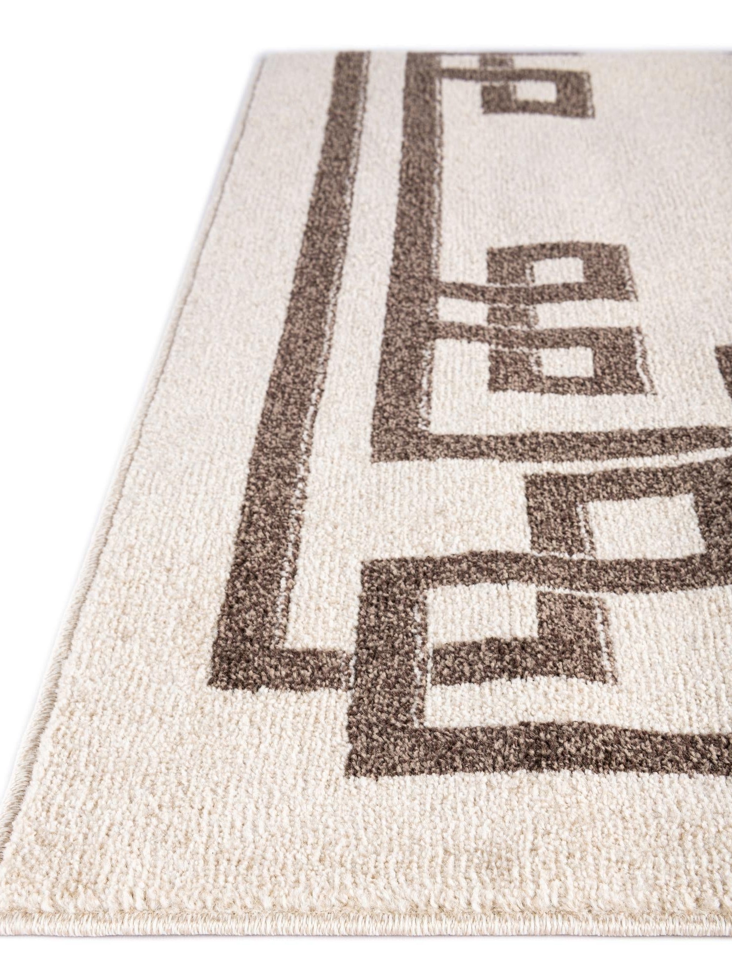 Beige and Brown 3' 3 x 5' 3 Athens Rectangle Area Rug 100% Polypropylene With Cotton Backing Easy Clean Indoor Living Dining Room Bedroom Office Carpet for Sale at Rug Engine