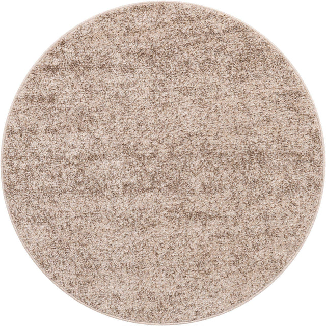 Bone Beige 3' 1 x 3' 1 Del Mar Round Area Rug 100% Polypropylene Easy Clean Stain Resistant Vivid Modern Carpet Mat for Home Decor Interior Designing for Sale at Rug Engine