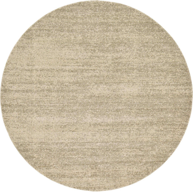 Bone Beige 7' 10 x 7' 10 Del Mar Round Area Rug 100% Polypropylene Easy Clean Stain Resistant Vivid Modern Carpet Mat for Home Decor Interior Designing for Sale at Rug Engine