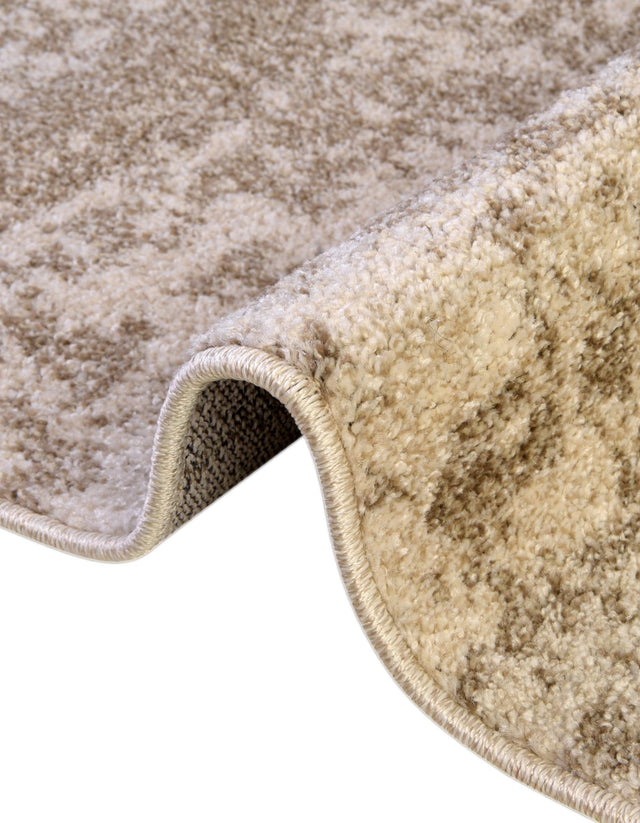 Bone Beige 4' 1 x 4' 1 Del Mar Round Area Rug 100% Polypropylene Easy Clean Stain Resistant Vivid Modern Carpet Mat for Home Decor Interior Designing for Sale at Rug Engine