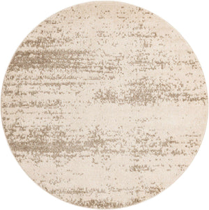 Bone Beige 6' 1 x 6' 1 Del Mar Round Area Rug 100% Polypropylene Easy Clean Stain Resistant Vivid Modern Carpet Mat for Home Decor Interior Designing for Sale at Rug Engine