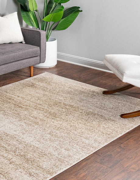 Bone Beige 7' 1 x 10' Del Mar Rectangle Area Rug 100% Polypropylene Easy Clean Stain Resistant Vivid Modern Carpet Mat for Home Decor Interior Designing for Sale at Rug Engine