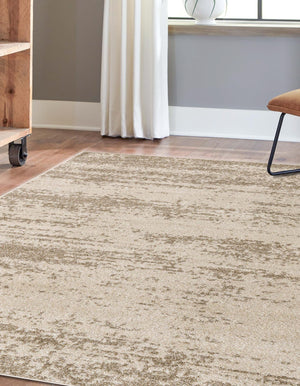 Bone Beige 4' 1 x 6' 1 Del Mar Rectangle Area Rug 100% Polypropylene Easy Clean Stain Resistant Vivid Modern Carpet Mat for Home Decor Interior Designing for Sale at Rug Engine