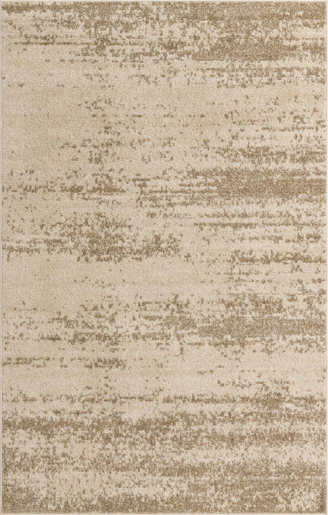 Bone Beige 5' 3 x 8' Del Mar Rectangle Area Rug 100% Polypropylene Easy Clean Stain Resistant Vivid Modern Carpet Mat for Home Decor Interior Designing for Sale at Rug Engine