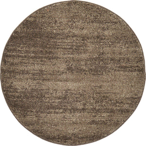 Brown 3' 3 x 3' 3 Del Mar Round Rug